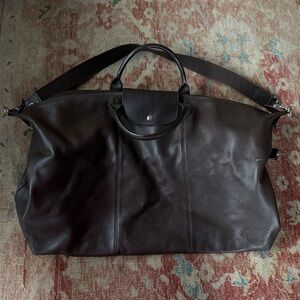 Longchamp Leather tote duffel carry-on